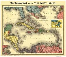 Image result for Old Caribbean Map