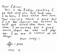 Image result for Serial Killer Letters