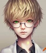 Image result for Anime Boy with Glasses and Flower