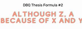 Image result for DBQ Thesis