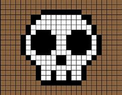 Image result for Minecraft Skull Pixel Art