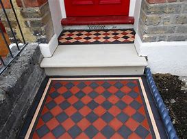 Image result for Metal Frame and Stone Front Steps