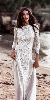 Image result for Bohemian Style Wedding Dress