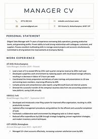 Image result for Manager CV Template