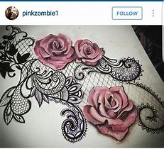 Image result for Rose Lace Tattoo