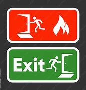 Image result for Fire Exit Sign Clip Art