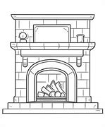 Image result for Brick Fireplace Drawing