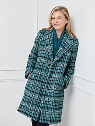 Image result for Plaid Wool Blend Coat