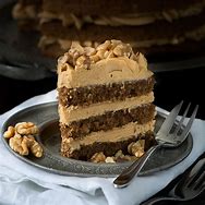 Image result for Coffee and Walnut Cake with Buttercream