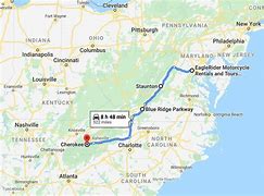 Image result for Map of Lue Ridge Parkway