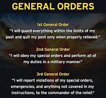 Image result for U.S. Army General Orders