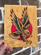 Image result for Traditional Eagle Flag Tattoo