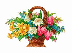 Image result for flower basket clip art black and white