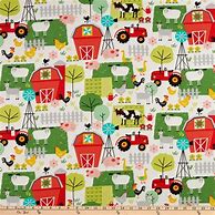 Image result for Farm Print Fabric