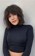 Image result for Curtain Bang Short Bob Haircut