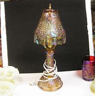 Image result for Carnival Glass Oil Lamp