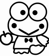 Image result for Keroppi Black and White with Bubble Letters