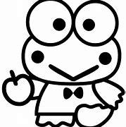 Image result for Keroppi with Glasses White and Black