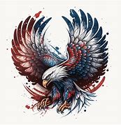 Image result for Eagel with Blue and Red Wings