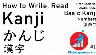 Image result for Japanese Numbers Kanji Chart