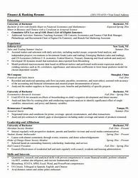 Image result for Investment Banking Profile Resume