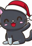 Image result for Christmas Cat Clip Art Black and White