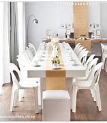 Image result for White and Blue Banquet Table