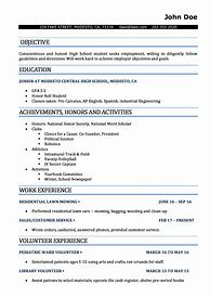 Image result for High School Senior Resume