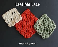 Image result for Knit Leaf Lace Pattern