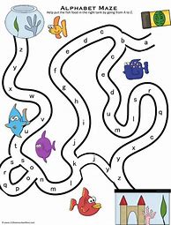 Image result for Preschool Worksheets Alphabet Maze