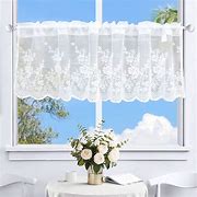 Image result for Lace Curtains for Kitchen Window