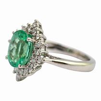 Image result for Emerald Diamond Platinum Ring