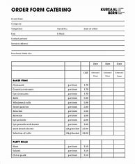 Image result for Catering Order Form Template