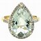 Image result for Pear-Shaped Green Diamond Ring