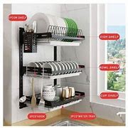 Image result for Stainless Steel Plate Rack Wall Mounted