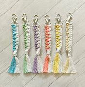 Image result for Macrame Keychain Different Colours