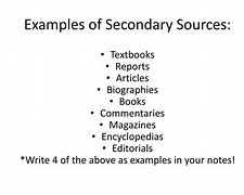 Image result for Secondary Source SS Picture 5 Pices