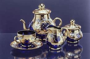 Image result for Funky Blue Tea Set Picture