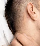 Image result for Small Cross Tattoo Behind Ear