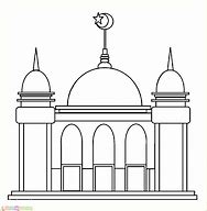 Image result for Masjid Kartun Hitam Putih