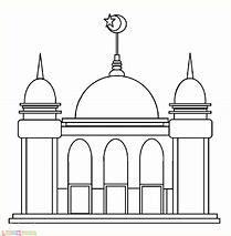 Image result for Masjid Kartun Hitam Putih