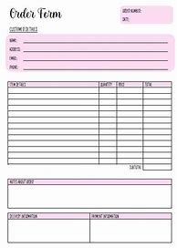 Image result for Order Form Layout