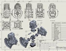 Image result for Engine CAD Drawing