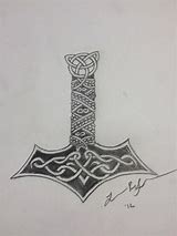 Image result for Mjolnir Tattoo Designs