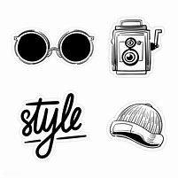 Image result for Cute Aesthetic Stickers Black and White