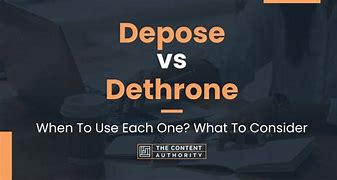 Image result for Depose Means Fired