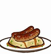 Image result for Mash Potatoes Sausage Drawing