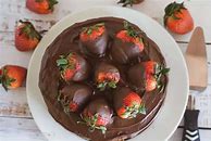 Image result for Cake with Chocolate Covered Strawberries