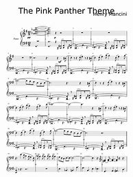 Image result for Pink Panther Sheet Music