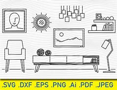 Image result for Living Room Decor SVG